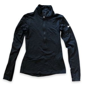 Nike Pro Dri Fit Half Zip shirt - black - size S
